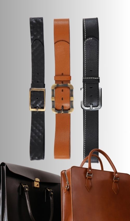 CINTOS E BOLSAS DE COURO